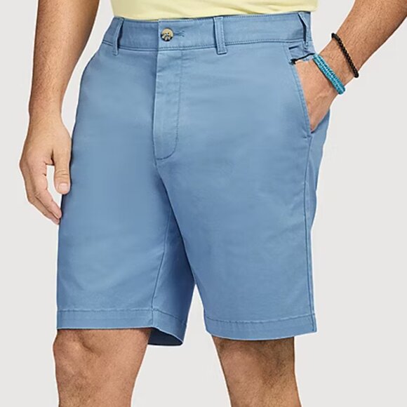 IZOD Saltwater Mens 9 1/2" Stretch Fabric Chino Short - Picture 1 of 5